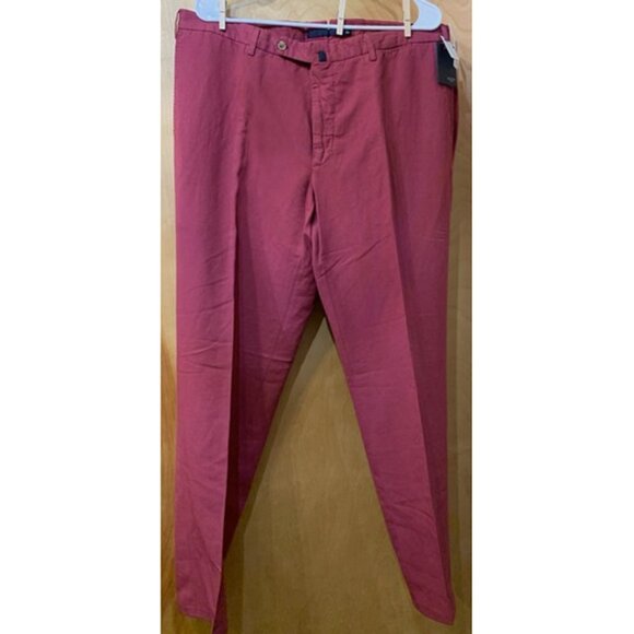 NEW $345 Incotex Chino Lino Linen & Cotton Pants!  38 x 30  Berry Purple - Picture 1 of 4